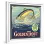 Golden Trout Orange Label - Lindsay, CA-Lantern Press-Framed Premium Giclee Print