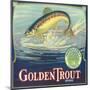 Golden Trout Orange Label - Lindsay, CA-Lantern Press-Mounted Premium Giclee Print