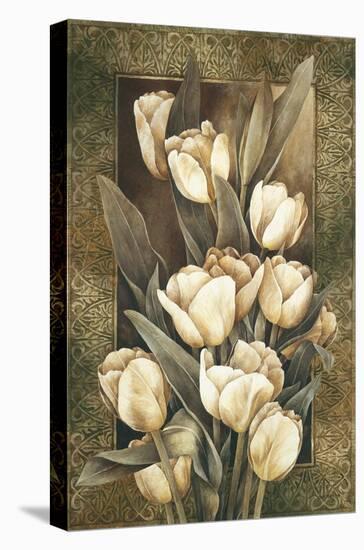 Golden Tulips-Linda Thompson-Stretched Canvas