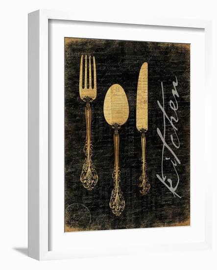 Golden Utensils-Jace Grey-Framed Art Print