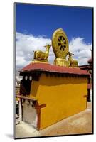 Golden Wheel of Dharma and Deer Sculptures-Simon Montgomery-Mounted Photographic Print