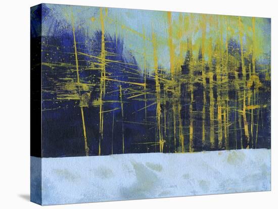 Golden Winter Pines-Paul Bailey-Stretched Canvas
