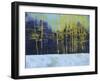 Golden Winter Pines-Paul Bailey-Framed Art Print