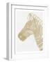 Golden Zebra-Pam Varacek-Framed Art Print