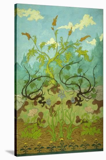 Goldenrod and Mauve Irises; Jaunes Et Iris Mauves, 1899-Paul Ranson-Stretched Canvas