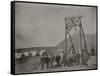 Goldfield Dignitaries At Rochester Gallows Frame For Mining Venture-null-Framed Stretched Canvas