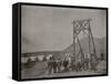 Goldfield Dignitaries At Rochester Gallows Frame For Mining Venture-null-Framed Stretched Canvas