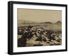 Goldfield Tailings, Men At Their Claims-A. Allen-Framed Art Print