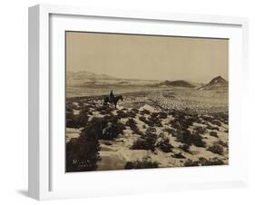 Goldfield Tailings, Men At Their Claims-A. Allen-Framed Art Print