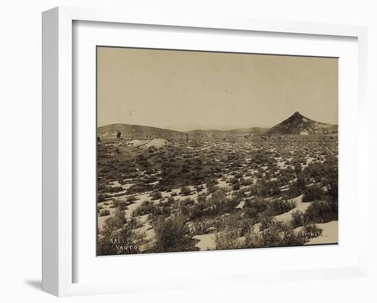 Goldfield Tailings, Men At Their Claims-A. Allen-Framed Art Print