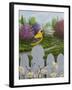 Goldfinch and Daisies-Robert Wavra-Framed Giclee Print