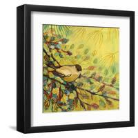 Goldfinch Resting-Jennifer Lommers-Framed Art Print