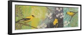 Goldfinches Blooming-Margaret Donharl-Framed Premium Giclee Print