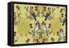 Goldfinches (Pattern)-Maria Rytova-Framed Stretched Canvas