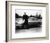 Goldfinger Bond Leaning on Car wearing Black Long Sleeves-Movie Star News-Framed Photo