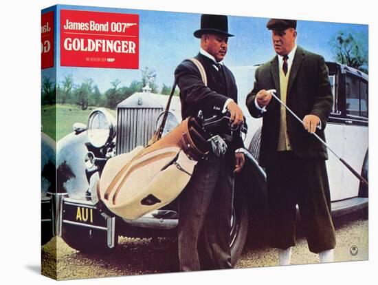 Goldfinger, German Movie Poster, 1964-null-Stretched Canvas