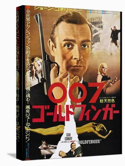 Goldfinger, Sean Connery, Japanese poster, 1964-null-Stretched Canvas