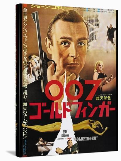 Goldfinger, Sean Connery, Japanese poster, 1964-null-Stretched Canvas