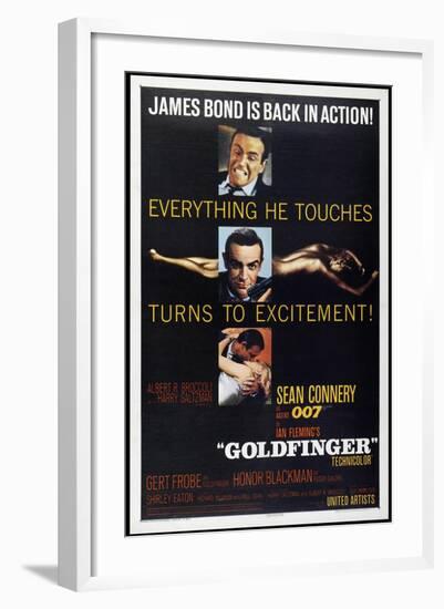 Goldfinger-null-Framed Art Print