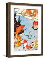 Goldfish and Cat-null-Framed Giclee Print