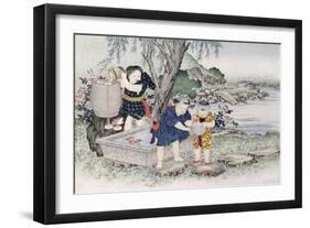 Goldfish from the Series 'Children's Games', 1888-Kobayashi Eitaku-Framed Giclee Print