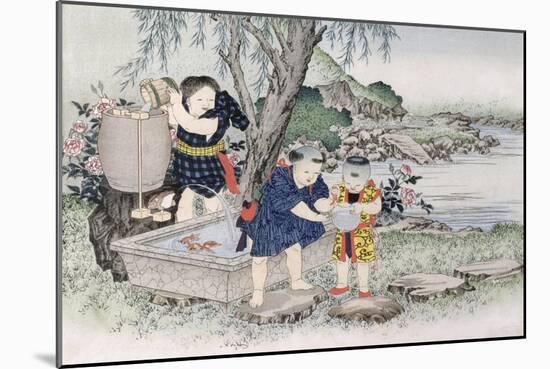 Goldfish from the Series 'Children's Games', 1888-Kobayashi Eitaku-Mounted Giclee Print