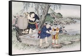 Goldfish from the Series 'Children's Games', 1888-Kobayashi Eitaku-Framed Stretched Canvas