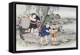 Goldfish from the Series 'Children's Games', 1888-Kobayashi Eitaku-Framed Stretched Canvas