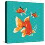 Goldfish II-Patty Young-Stretched Canvas