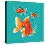 Goldfish II-Patty Young-Stretched Canvas