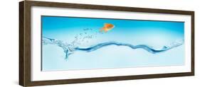 Goldfish Jumping Out of Water-null-Framed Photographic Print