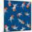 Goldfish Texture on Blue Background for Wallpaper-bluehand-Mounted Photographic Print