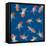 Goldfish Texture on Blue Background for Wallpaper-bluehand-Framed Stretched Canvas