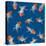 Goldfish Texture on Blue Background for Wallpaper-bluehand-Stretched Canvas