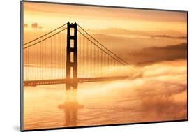 Goldie Dream, Fog and Light, Golden Gate Bridge, San Francisco Cityscape-Vincent James-Mounted Photographic Print