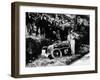 Goldie Gardner by the Wreckage of an Mg J4, 1932-null-Framed Photographic Print