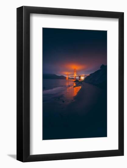 Goldie in the Dark, Golden Gate Bridge, San Francisco Mood-Vincent James-Framed Photographic Print