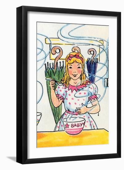 Goldilock Finds the Perfect Poridge-Julia Letheld Hahn-Framed Art Print