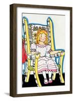 Goldilock Tries Mama Bear's Chair-Julia Letheld Hahn-Framed Art Print