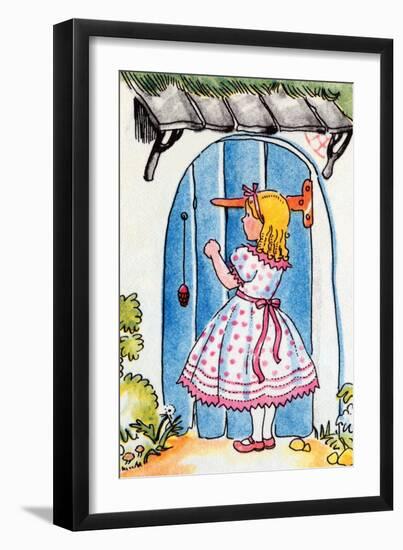 Goldilocks at the Bear's Cottage-Julia Letheld Hahn-Framed Art Print