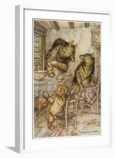 Goldilocks, Fairy Book-Arthur Rackham-Framed Art Print