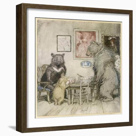 Goldilocks, Fairy Tales-Arthur Rackham-Framed Photographic Print