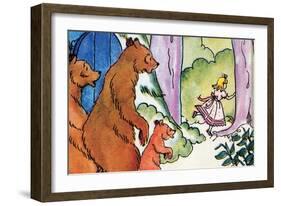 Goldilocks Flees-Julia Letheld Hahn-Framed Art Print