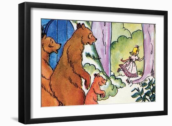 Goldilocks Flees-Julia Letheld Hahn-Framed Art Print