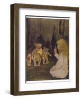 Goldilocks Gives Three Teddy Bears a Talking-To-Jessie Willcox-Smith-Framed Photographic Print