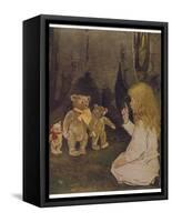 Goldilocks Gives Three Teddy Bears a Talking-To-Jessie Willcox-Smith-Framed Stretched Canvas