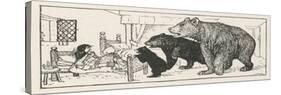 Goldilocks is Found in Baby Bear's Bed by the Three Bears-Henry Justice Ford-Stretched Canvas