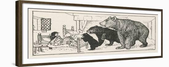 Goldilocks is Found in Baby Bear's Bed by the Three Bears-Henry Justice Ford-Framed Premium Giclee Print