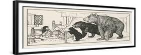 Goldilocks is Found in Baby Bear's Bed by the Three Bears-Henry Justice Ford-Framed Premium Giclee Print