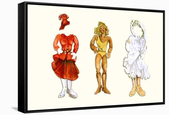 Goldilocks Paper Doll-Zelda Fitzgerald-Framed Stretched Canvas